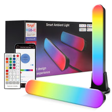 Load image into Gallery viewer, LED Smart Light Bar(2Pack) - RGB Rainbow Color Control by Mobile or IR Controller, Ambient Lighting for Gaming Movies PC Room Decor(Support 2.4 GHz WiFi and Bluetooth)
